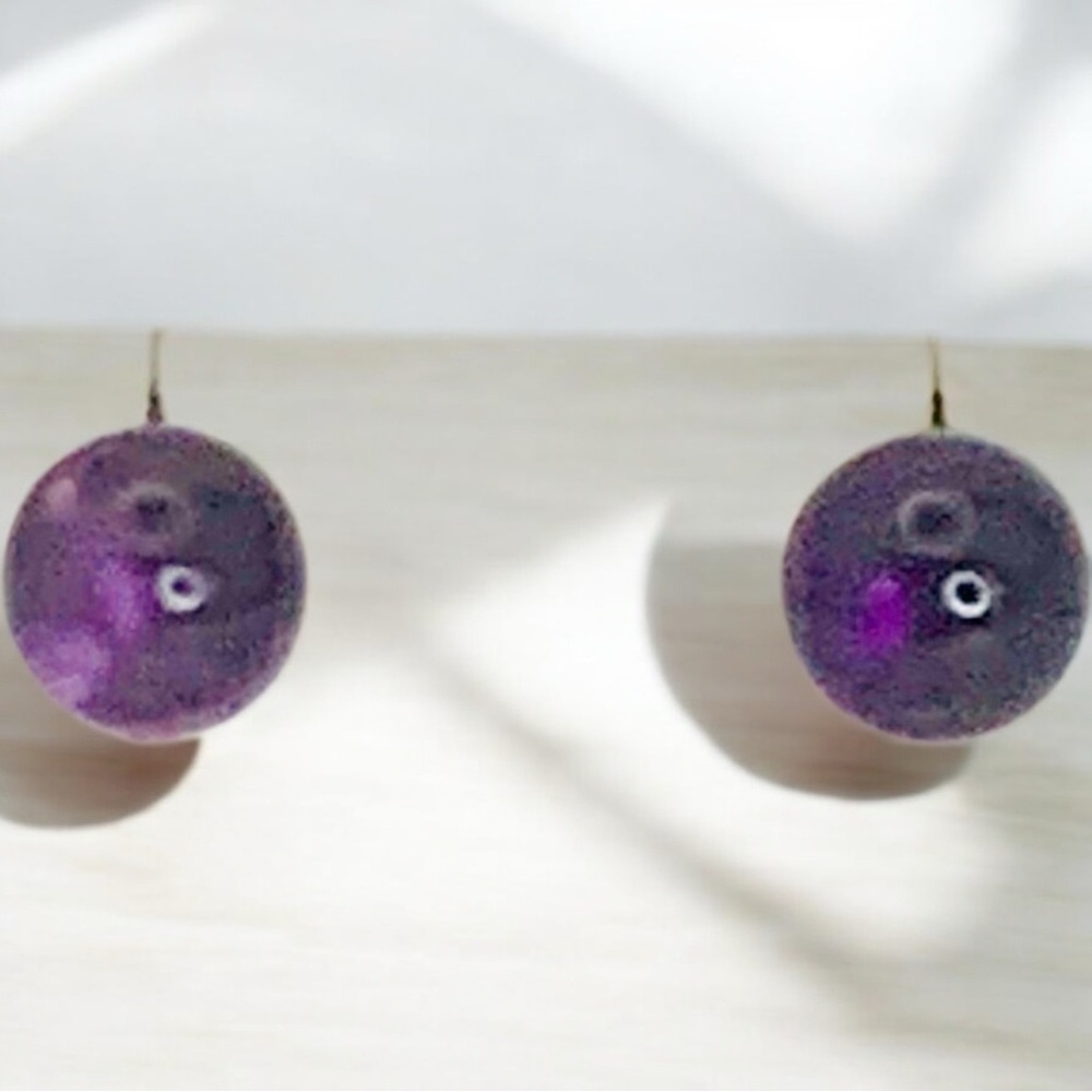 Natural Amethyst 5 mm Ball & 925 Sterling Post Stud Earrings - Picture 7 of 7